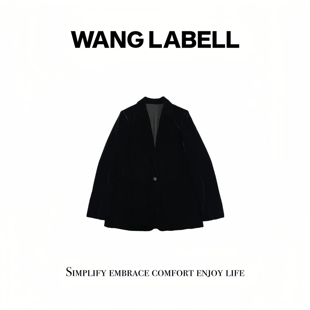 【王斌家】 | 百搭设计感丝绒西服 显瘦休闲时尚翻领设计师