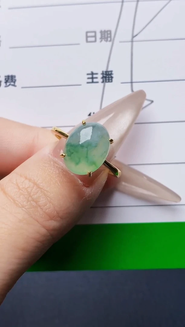 银S925镶嵌戒指翡翠1228