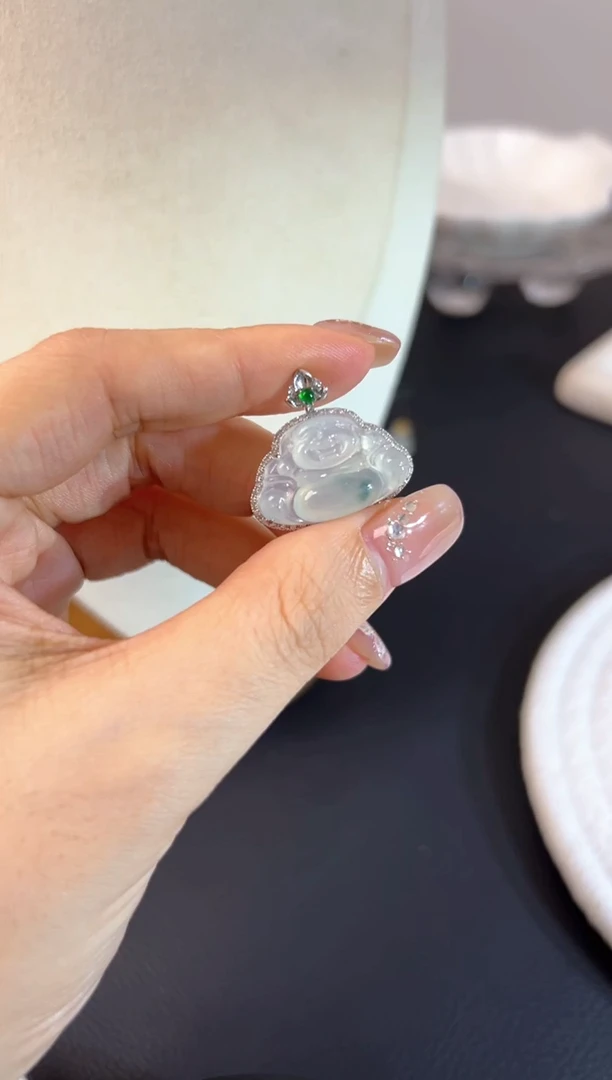 【闪购商品】翡翠颈饰18K金镶嵌翡翠源头直播间