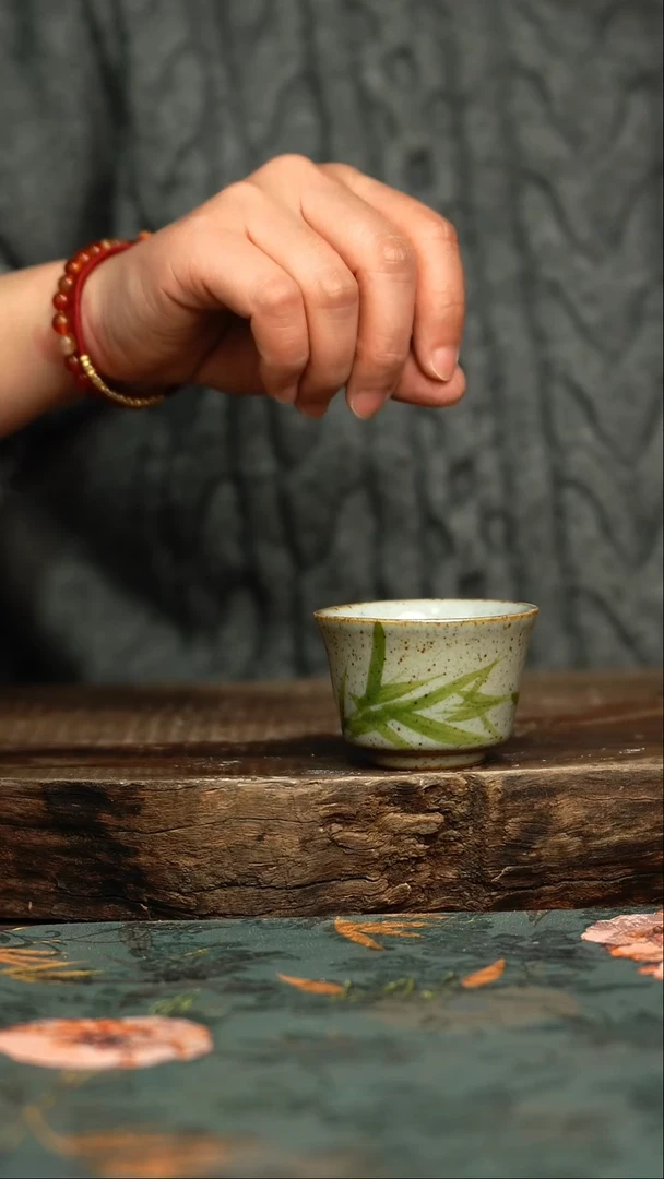 【闪购商品】杯杯釉下彩手工手绘同款陶器