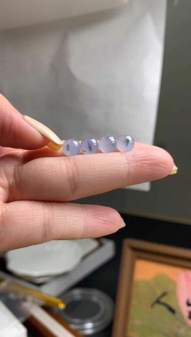 未镶嵌定制翡翠卡6.8-7mm 多样性发货 发其一