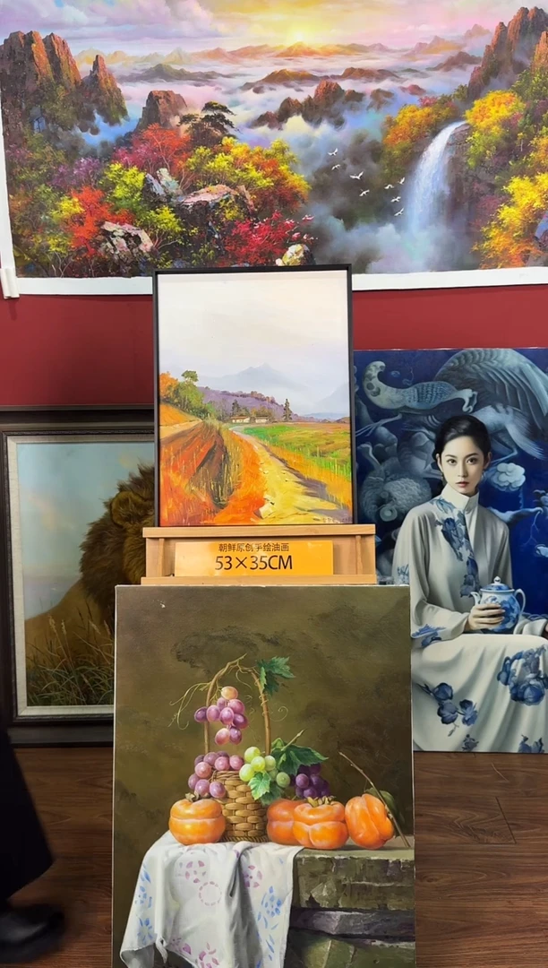 油画【15号】约53*35cm丨朝鲜原创纯手绘孤品油画丨顺丰包邮