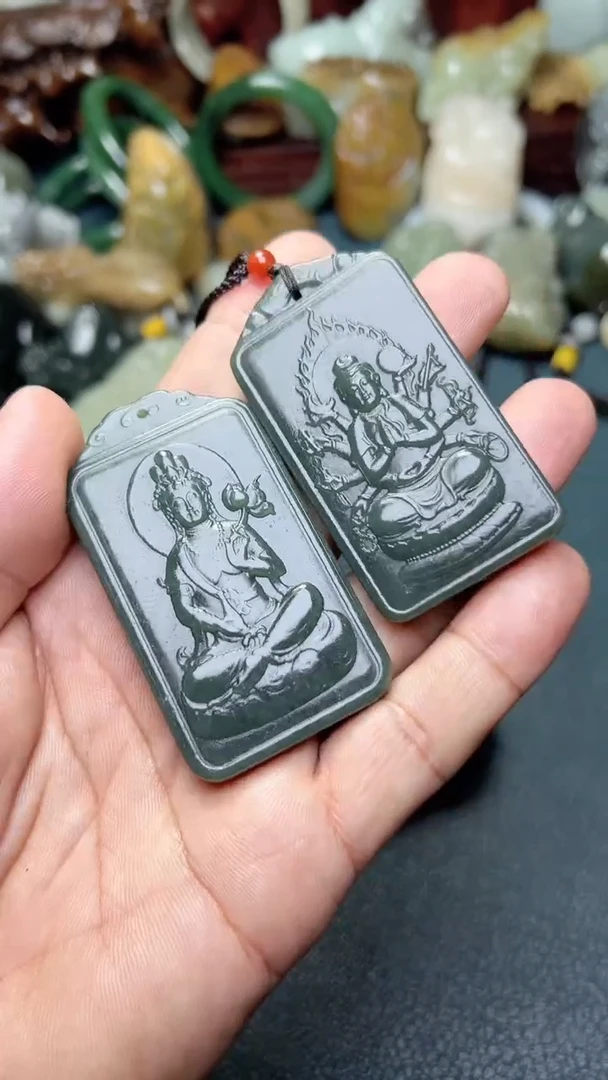 和田玉未镶嵌挂件2