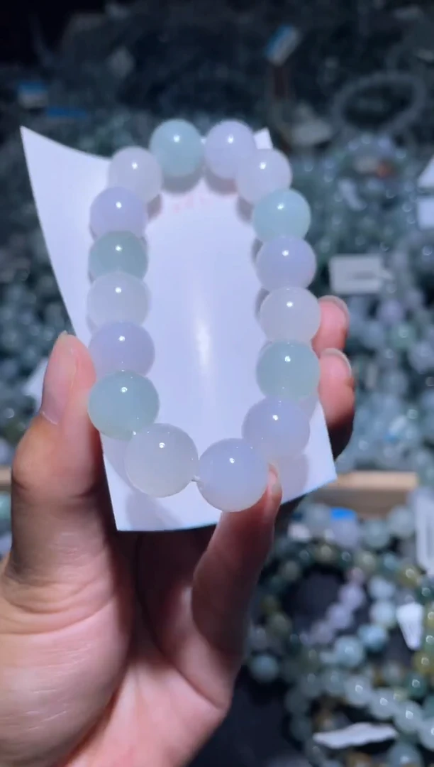 未镶嵌定制翡翠天然缅甸翡翠手串80