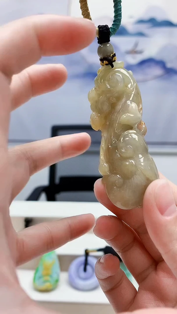 未镶嵌定制翡翠4917lr-毛货挂件36