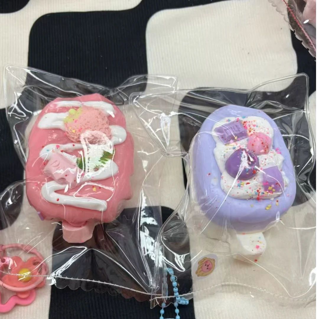 【马卡龙雪糕】纯手工制作食品级硅胶，暇款下单请阅读须知（装饰随机