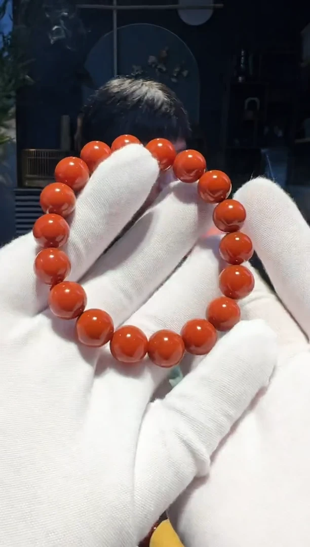 手链未镶嵌南红玛瑙11+精圆
