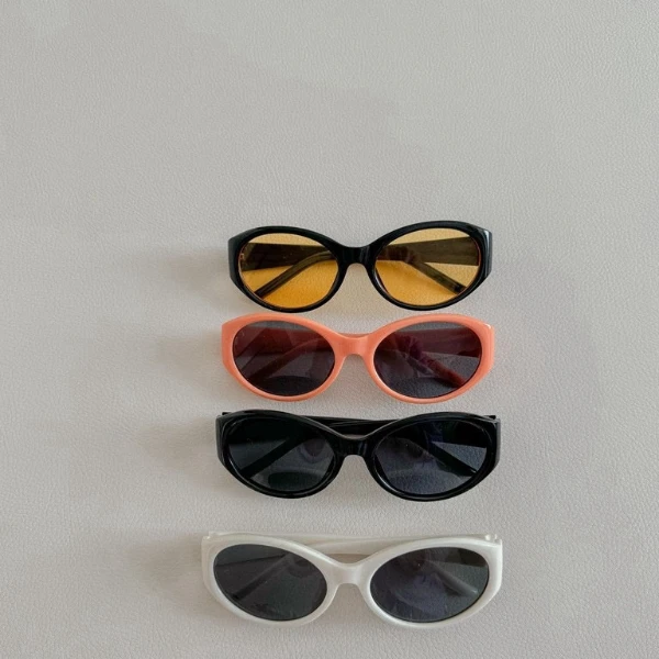 儿童太阳镜个性椭圆大框ins百搭眼镜男童女童宝宝防紫外线墨镜潮