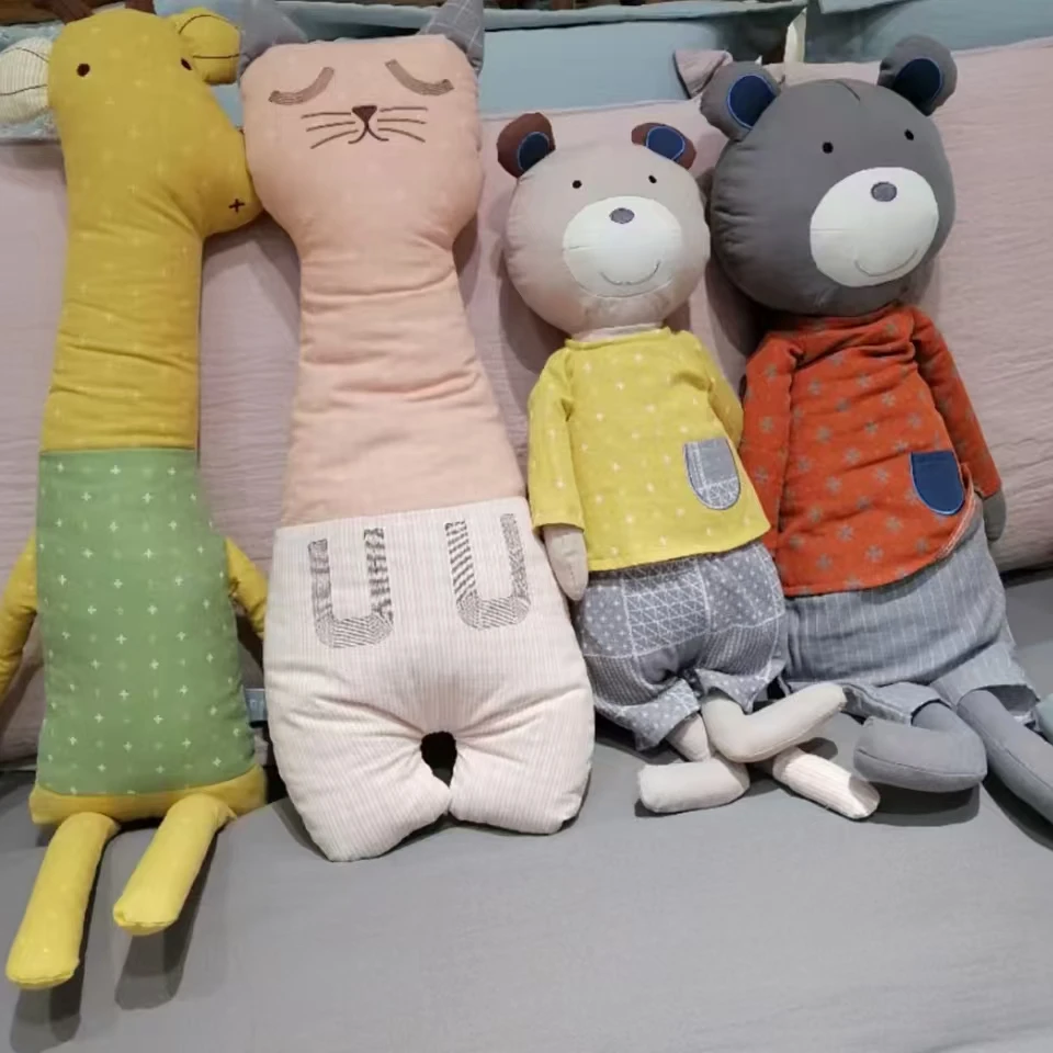 【法布丽娜】全棉双层纱卡通布艺玩偶抱枕！