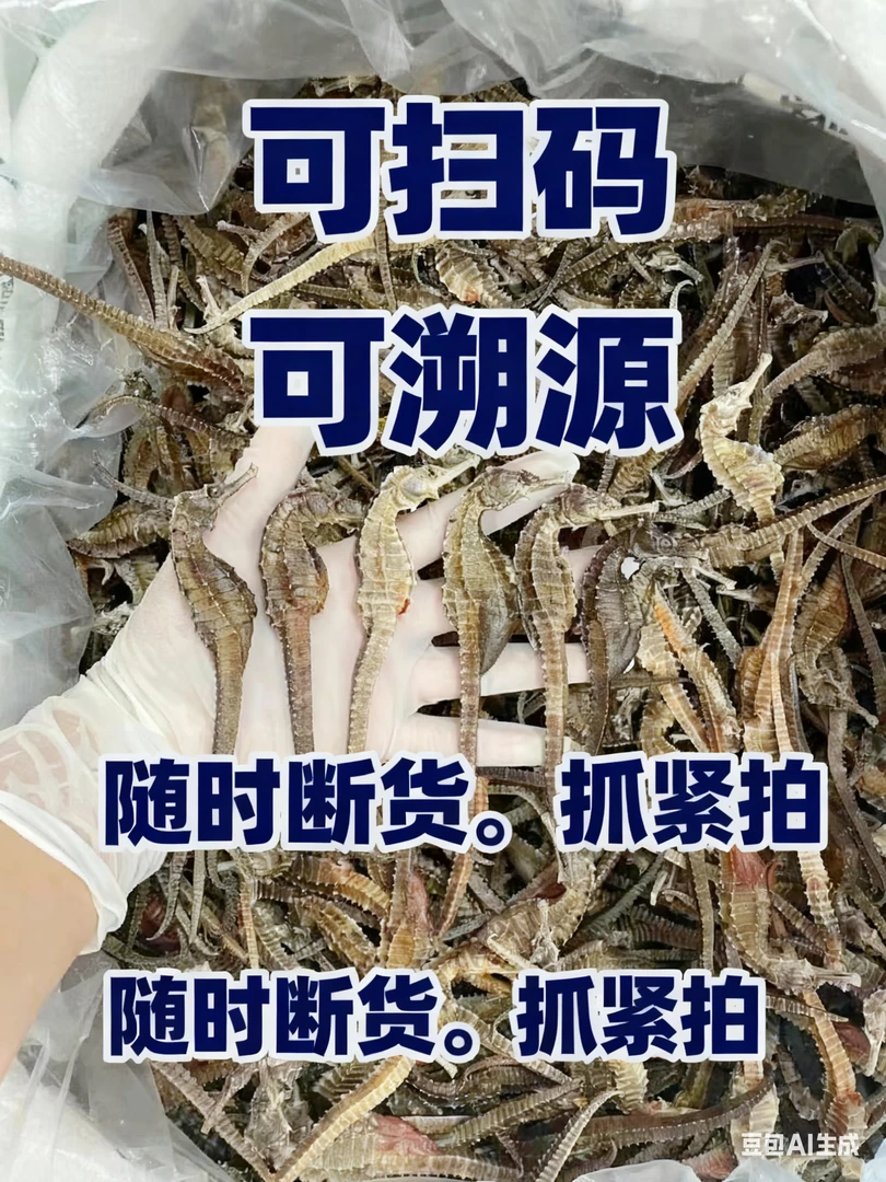 【溯源海马】海马干货公母随机发配对大海马干增炖高汤泡酒海马煲汤