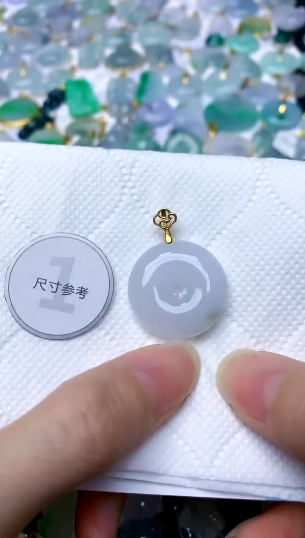 颈饰银S925镶嵌翡翠天然A货翡翠