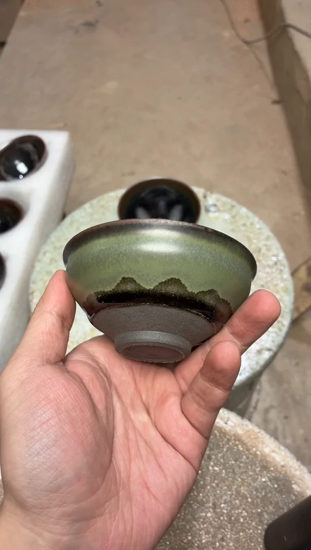 茶盏真柴烧建盏换点柴火