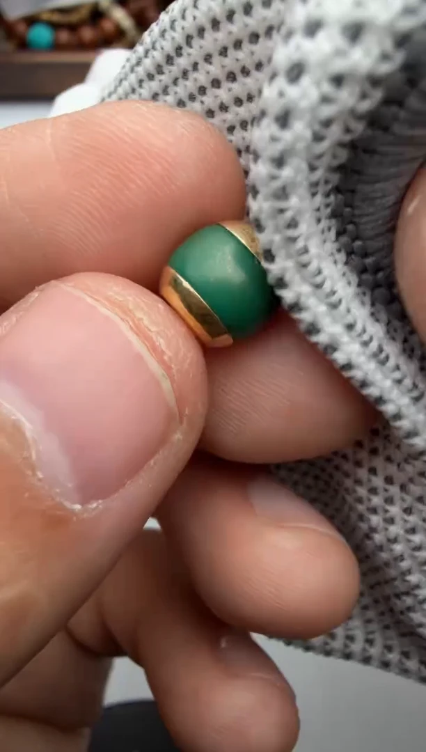 足金镶嵌绿松石配饰配饰