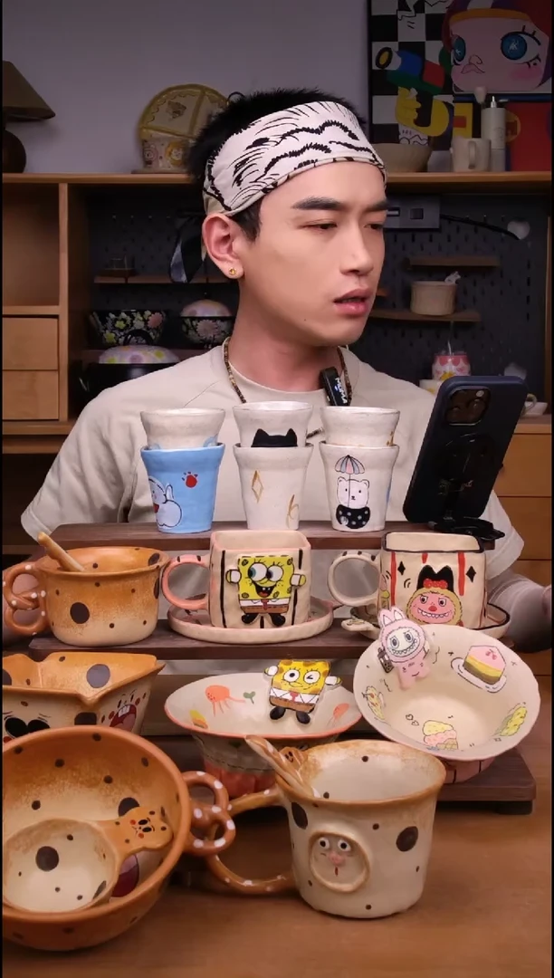 杯子6款不定向发货1只！景德镇设计师款陶瓷