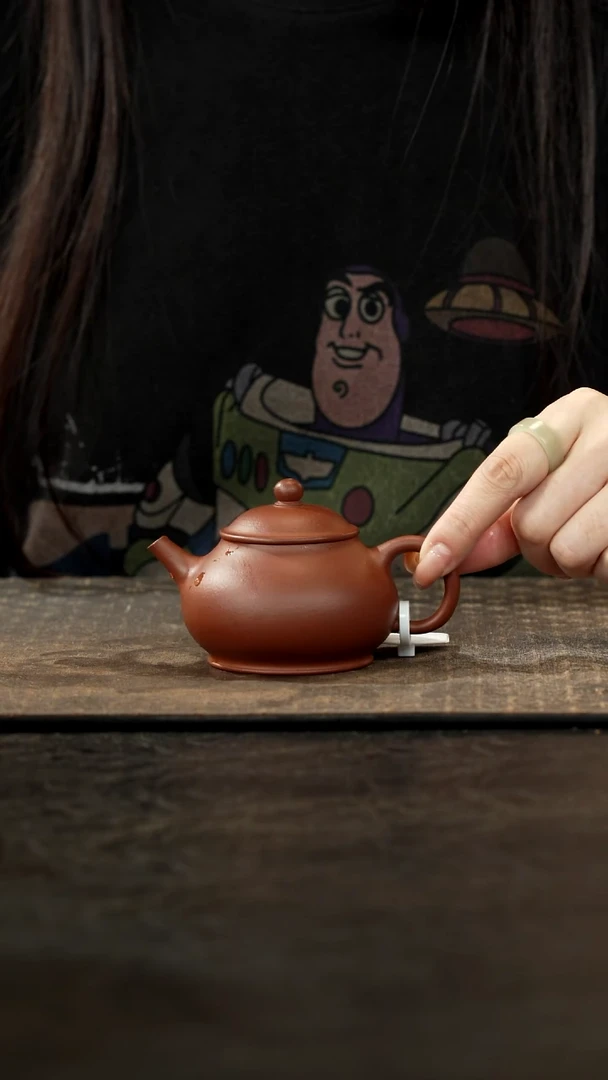 茶壶紫砂清水泥矮潘140cc