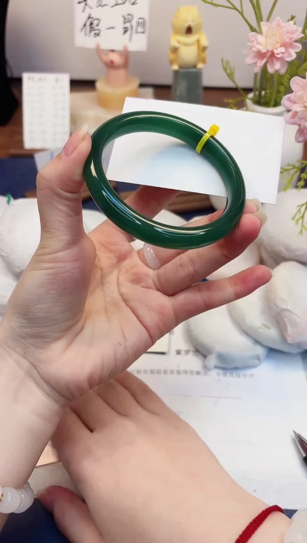 【闪购商品】石英质玉手镯未镶嵌329-东陵玉-圈口63