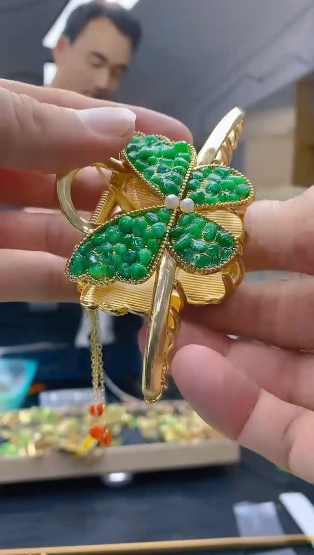 【闪购商品】翡翠耳饰合金295翡翠发簪