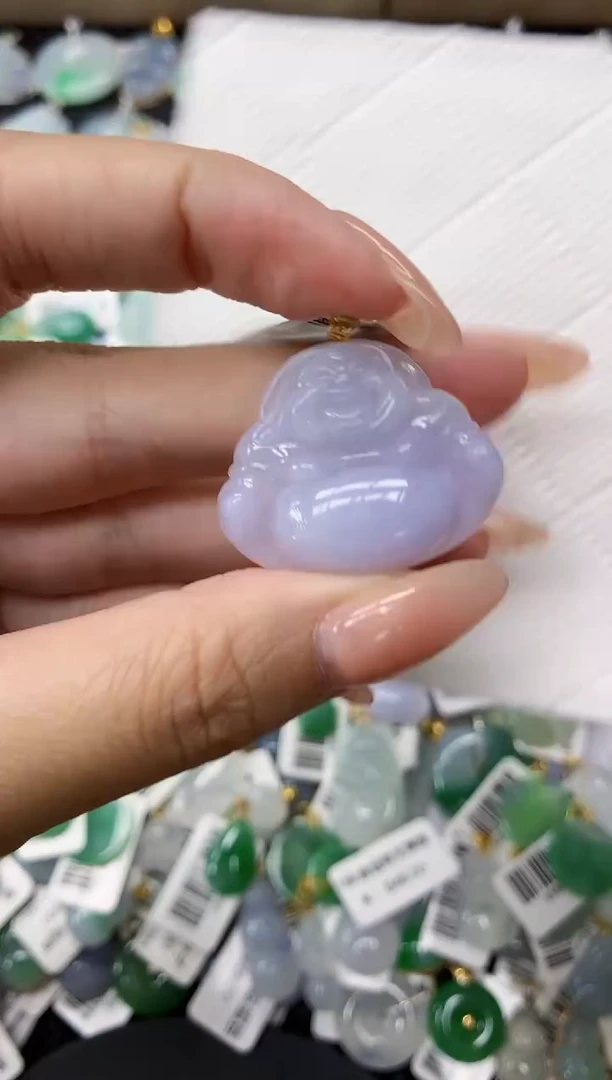颈饰18K金镶嵌翡翠11111111111