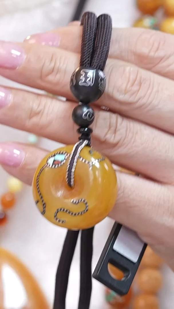 蜜蜡颈饰未镶嵌4364天然蜜蜡珠宝奇石云端妖孽全部保真