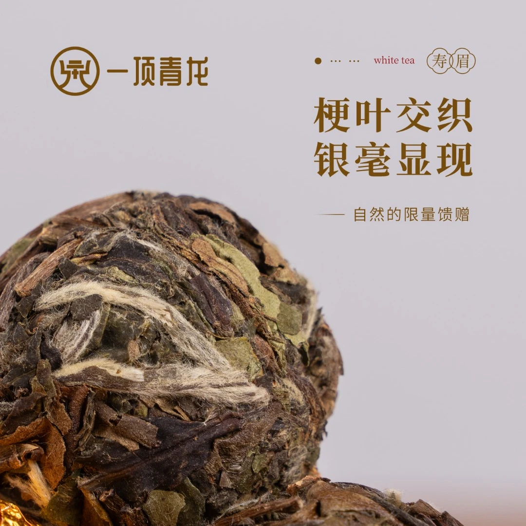 【2018七载醇华】福鼎白茶磻溪一顶山2018年寿眉龙珠，滋味醇厚