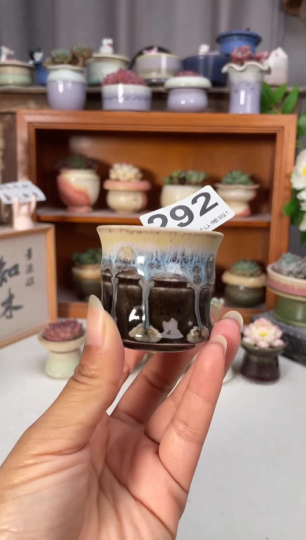 瓷片292知木小芳花盆