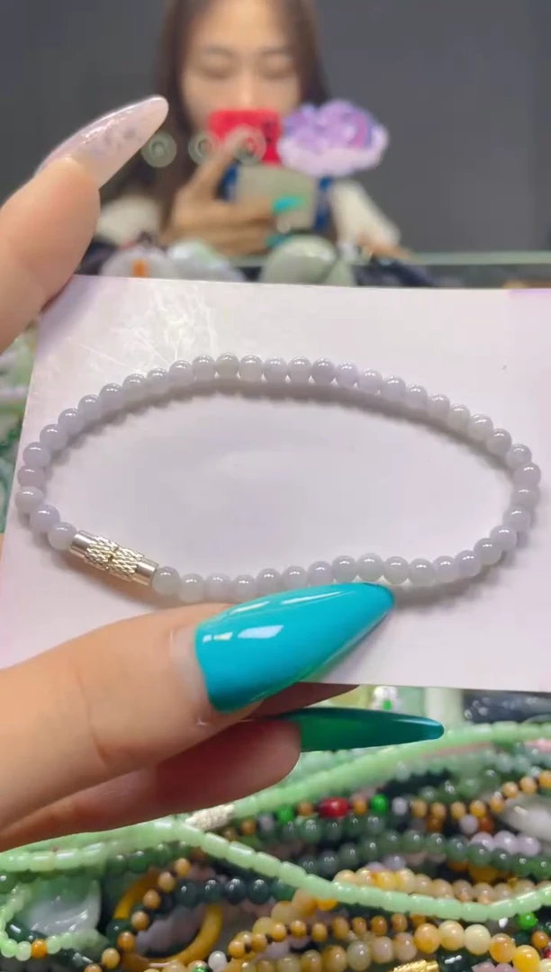 颈饰未镶嵌翡翠4MM/R/翡翠A货，一件也是批发价