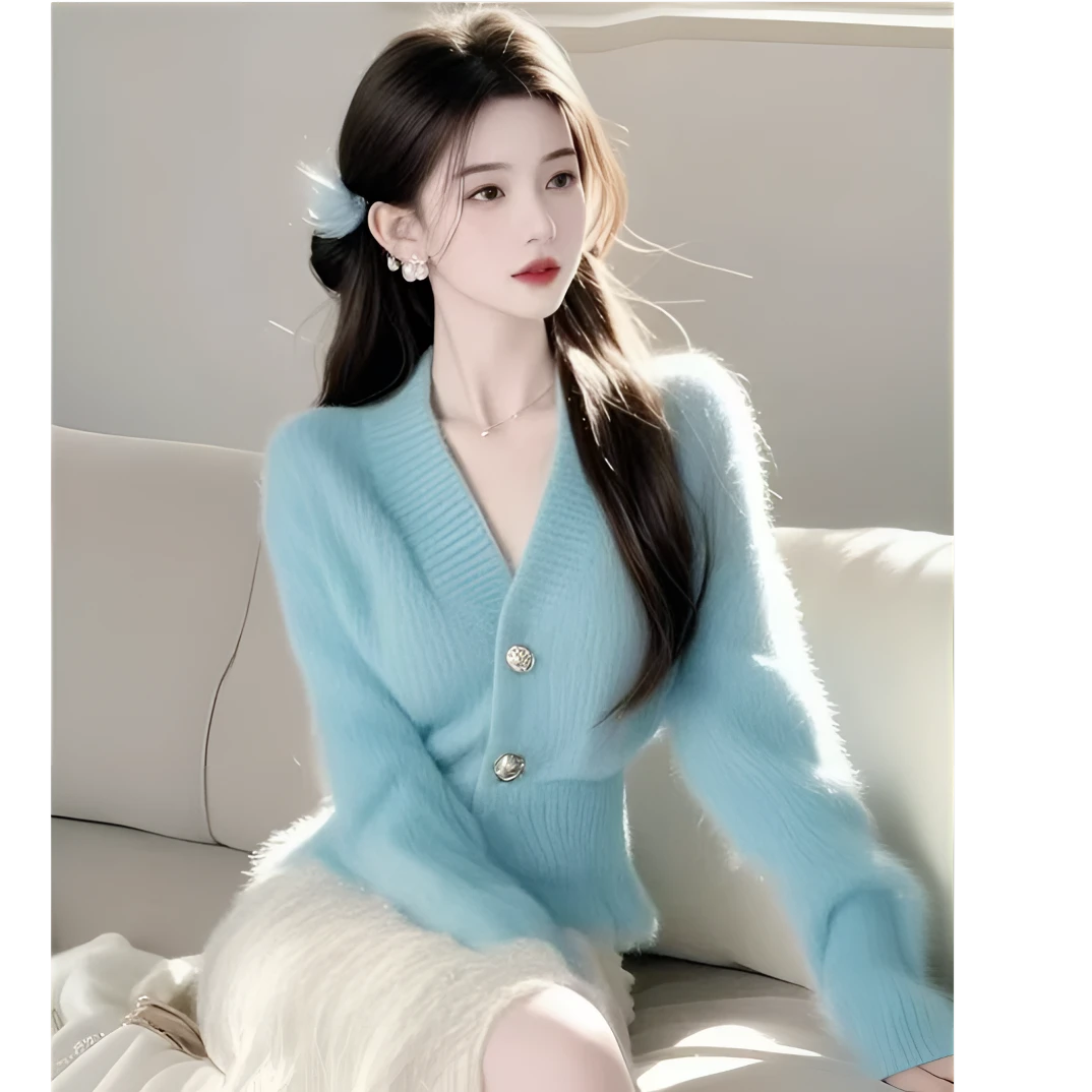 秋冬高品质女装毛衣宽松慵懒风百搭显瘦针织长袖