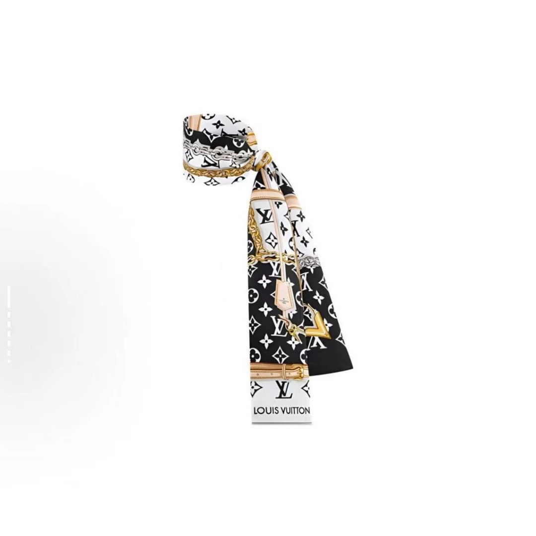 95新 LouisVuitton/路易威登 老花丝巾120*8/251221VRS5JA1