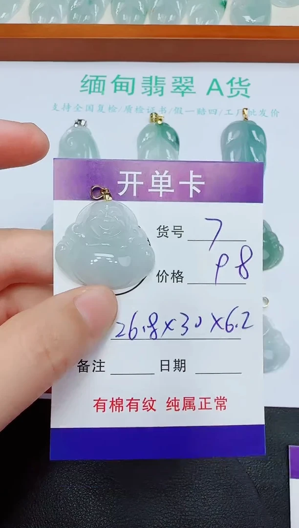 翡翠未镶嵌吊坠(赠链)7