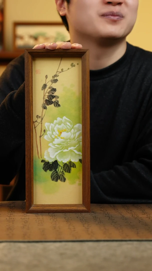 国画12.5*31.5纯手绘国风国画摆台