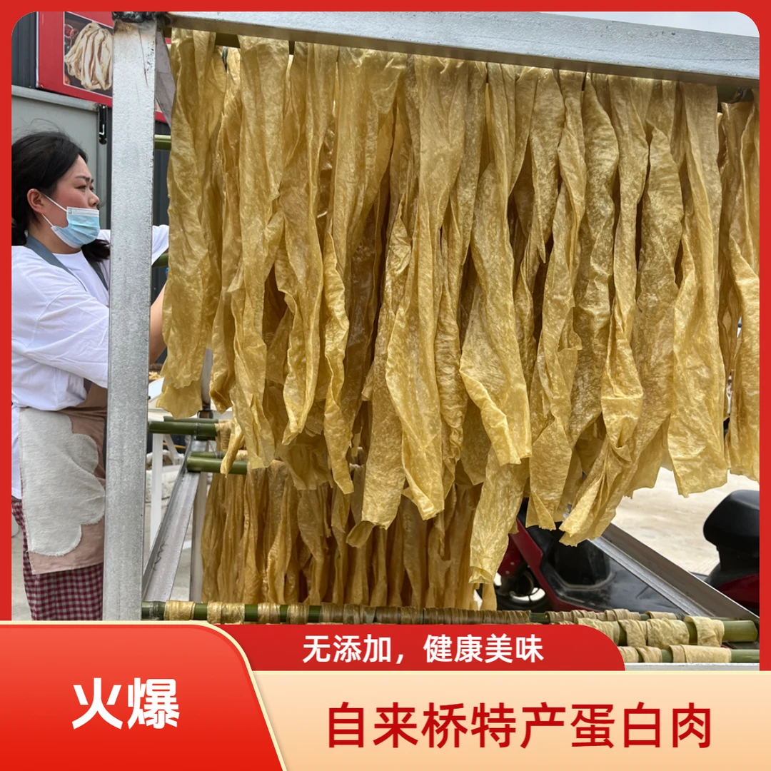 豆皮蛋白肉安徽明光特产人造肉素肉大白肉黄安徽特产豆制品老式