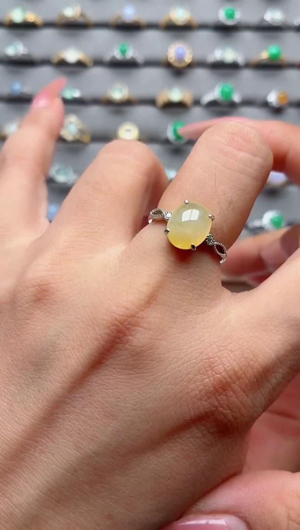 银S925镶嵌戒指翡翠.