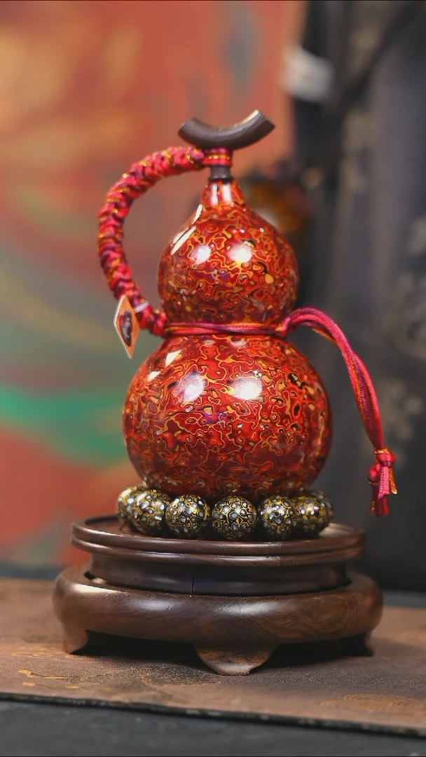 【闪购商品】YQ183漆艺酒葫芦不包手串及旋转底座