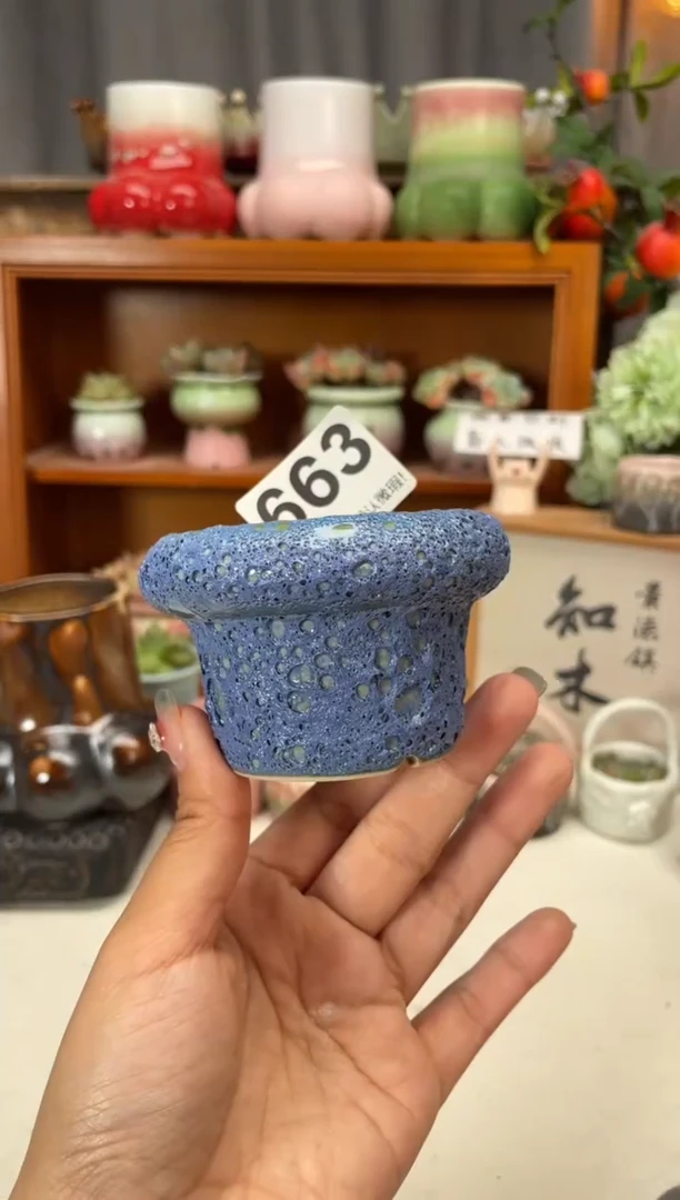瓷片663知木小芳花盆
