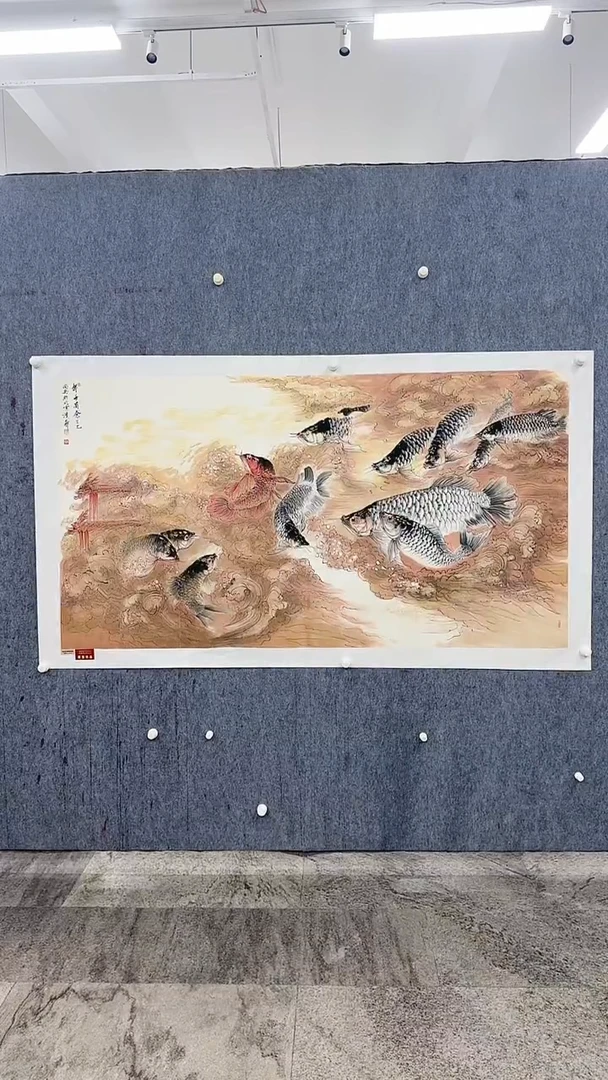 国画高尚兵16平尺双钩花鸟