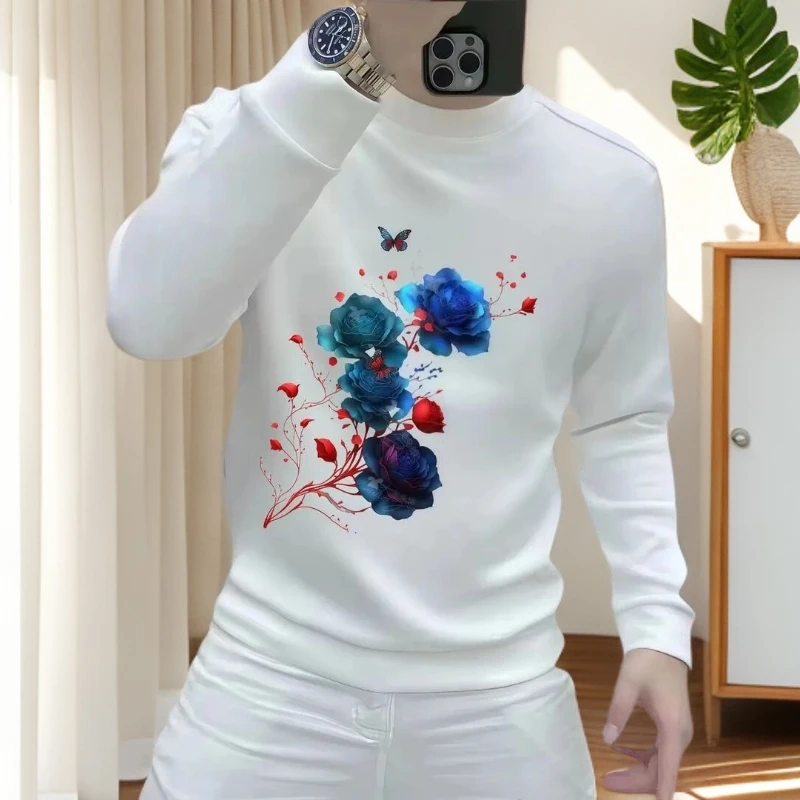 美式重磅百搭长袖卫衣男士休闲个性痞帅时尚圆领上衣大码潮流印花