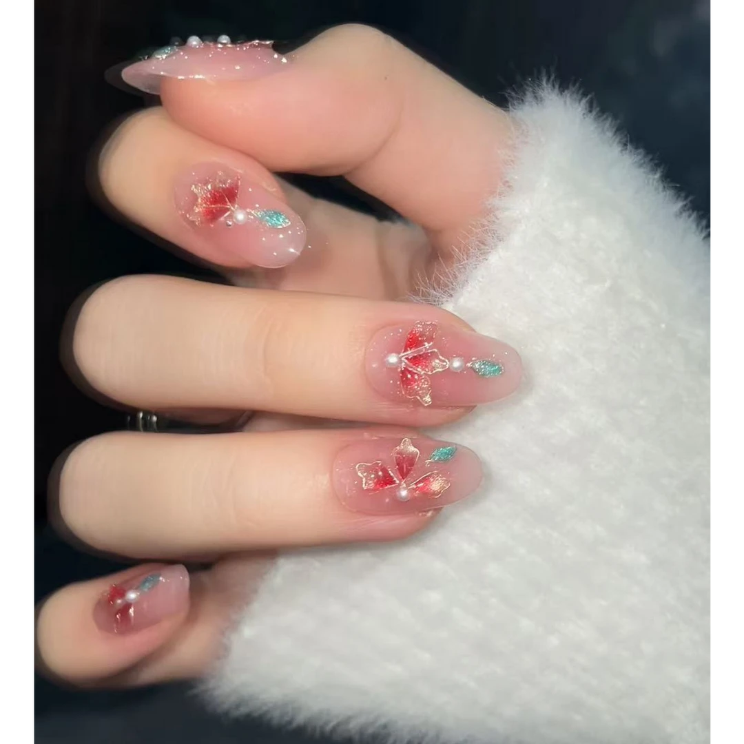 【掐丝珐琅（高定限量）】纯手工美甲10片装  轻奢气质