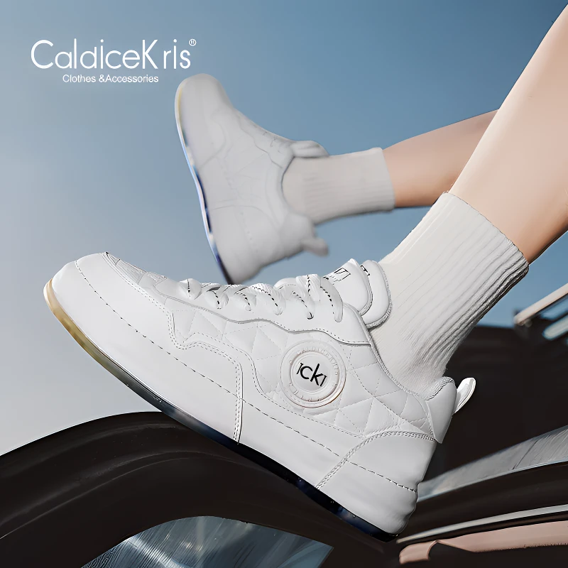 CaldiceKris正品防水低帮秋冬潮流通用防滑男鞋女鞋板鞋增高H百搭