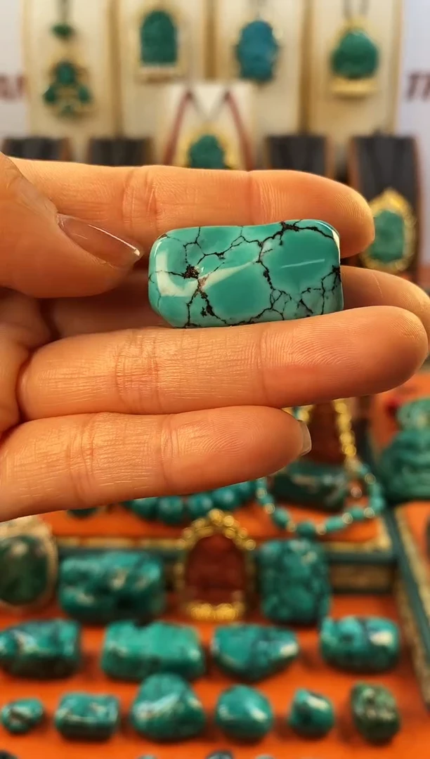 未镶嵌绿松石.网花 单颗