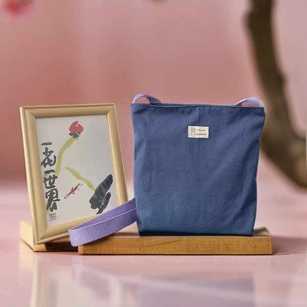 【手工不易，No退换】时尚简约小清新牛仔便携斜跨包