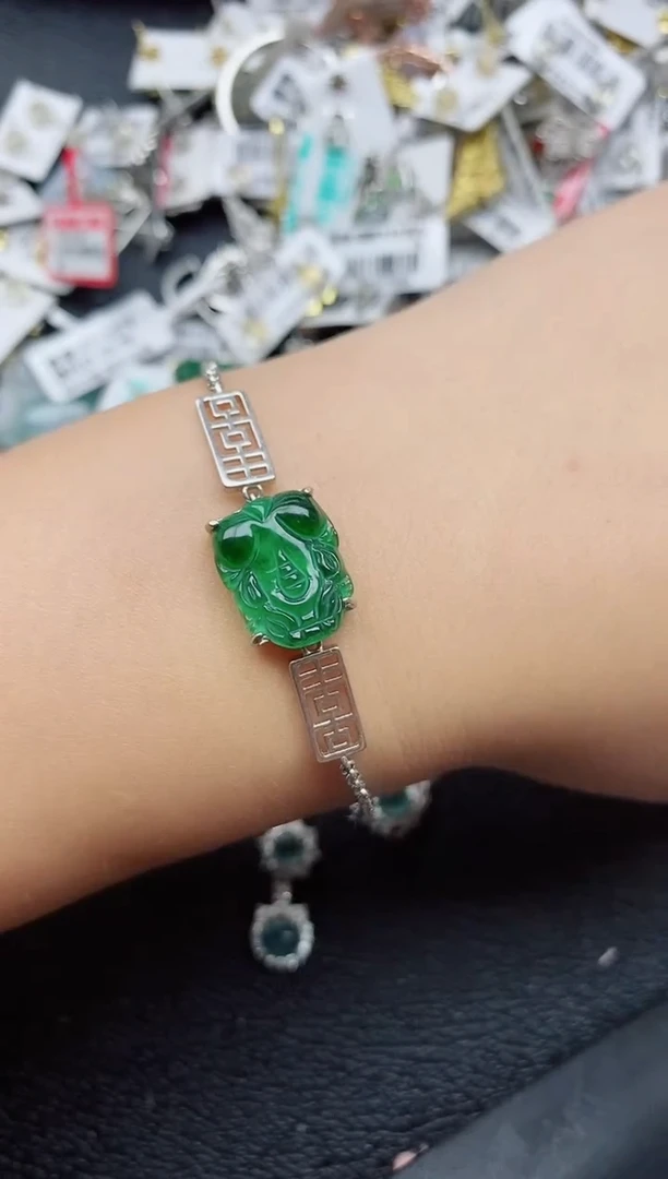 银S925镶嵌戒指翡翠1