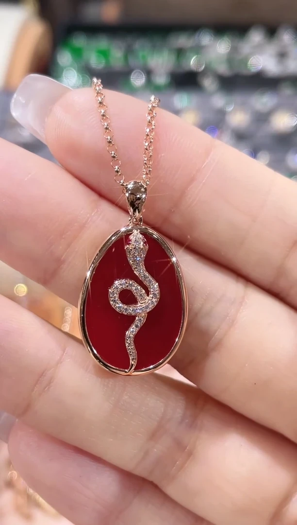 【闪购商品】钻石吊坠(不含链)18K金镶嵌吊坠