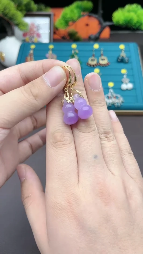 【闪购商品】玛瑙/玉髓耳钉银S925镶嵌206000