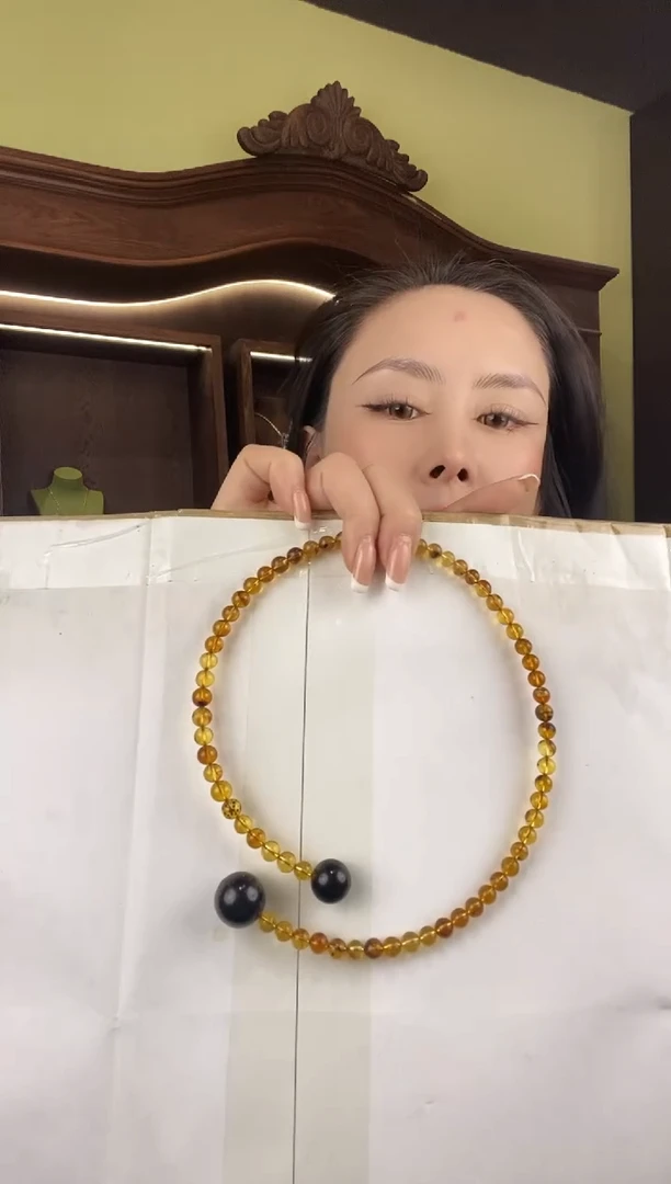 琥珀颈饰未镶嵌多样性发一