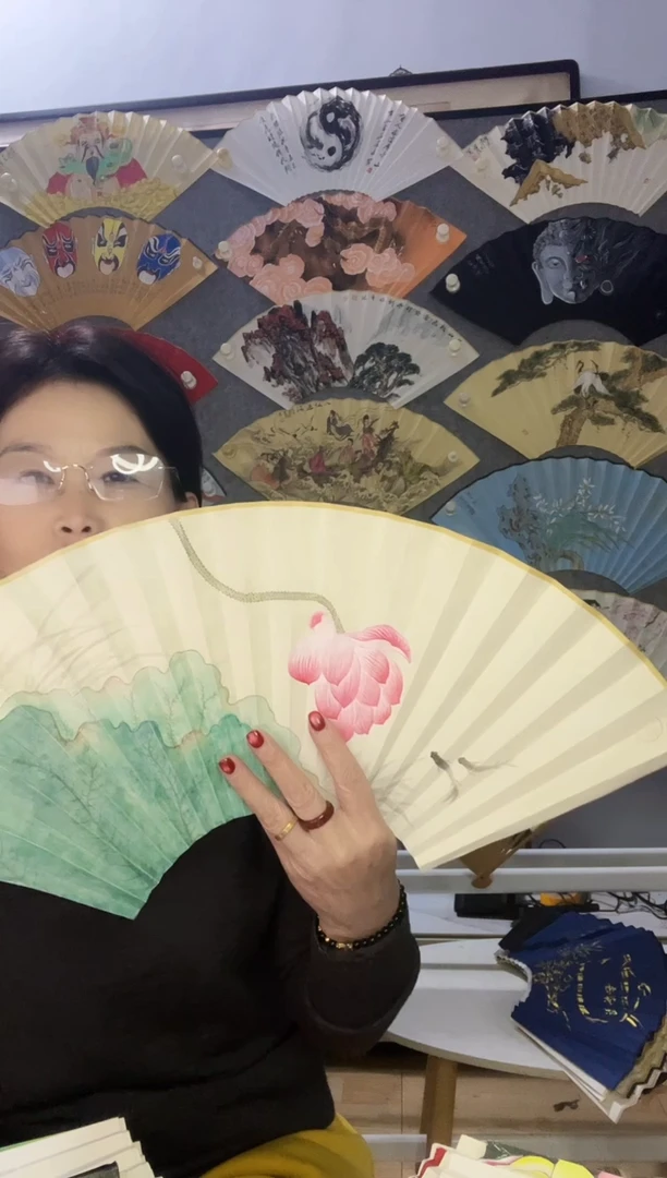 扇子饭*希九五寸十八方玉竹折扇