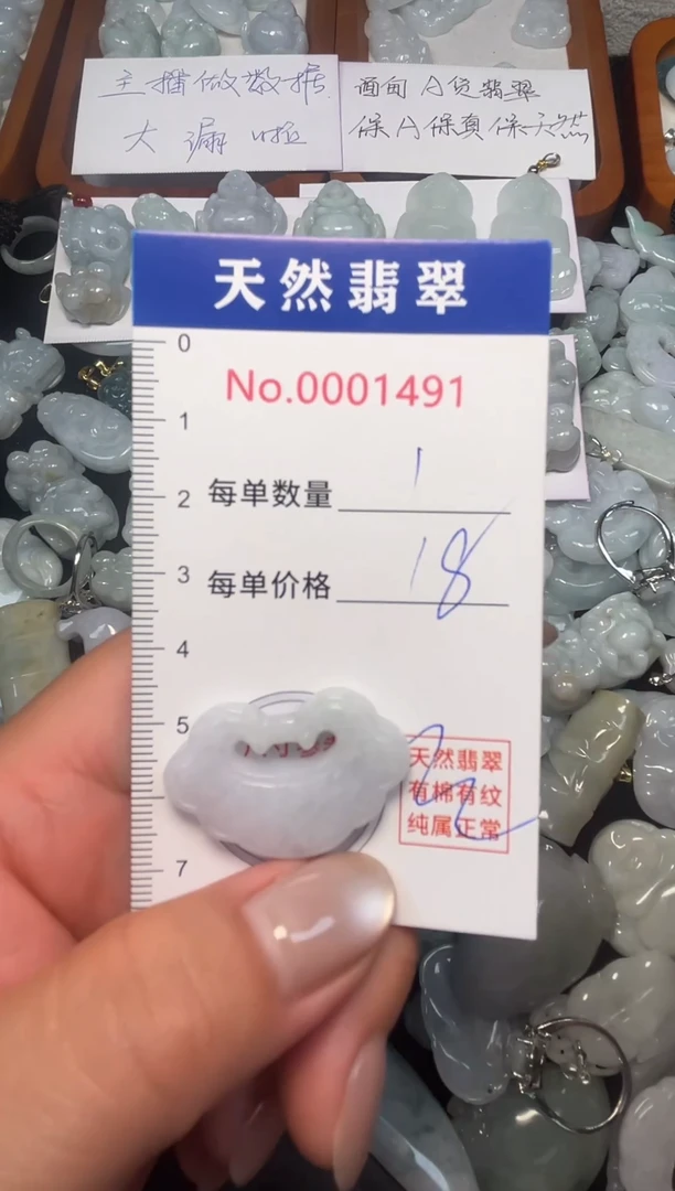 翡翠未镶嵌吊坠(不含链)1491