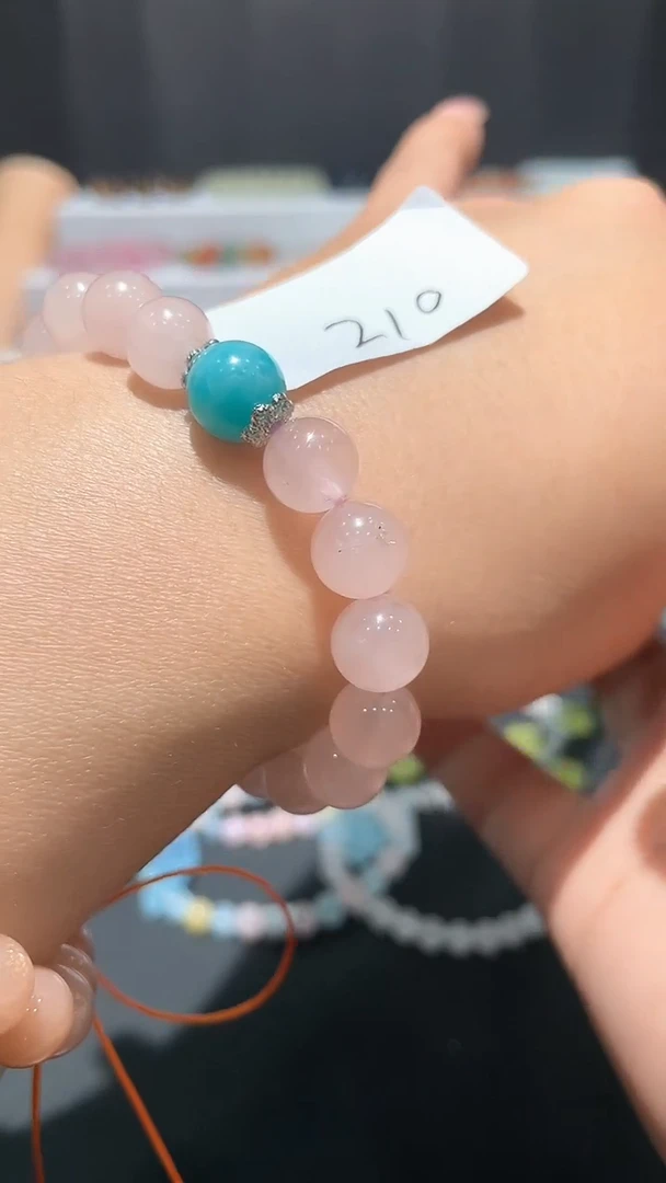 烟晶手链银S925镶嵌喜欢拍