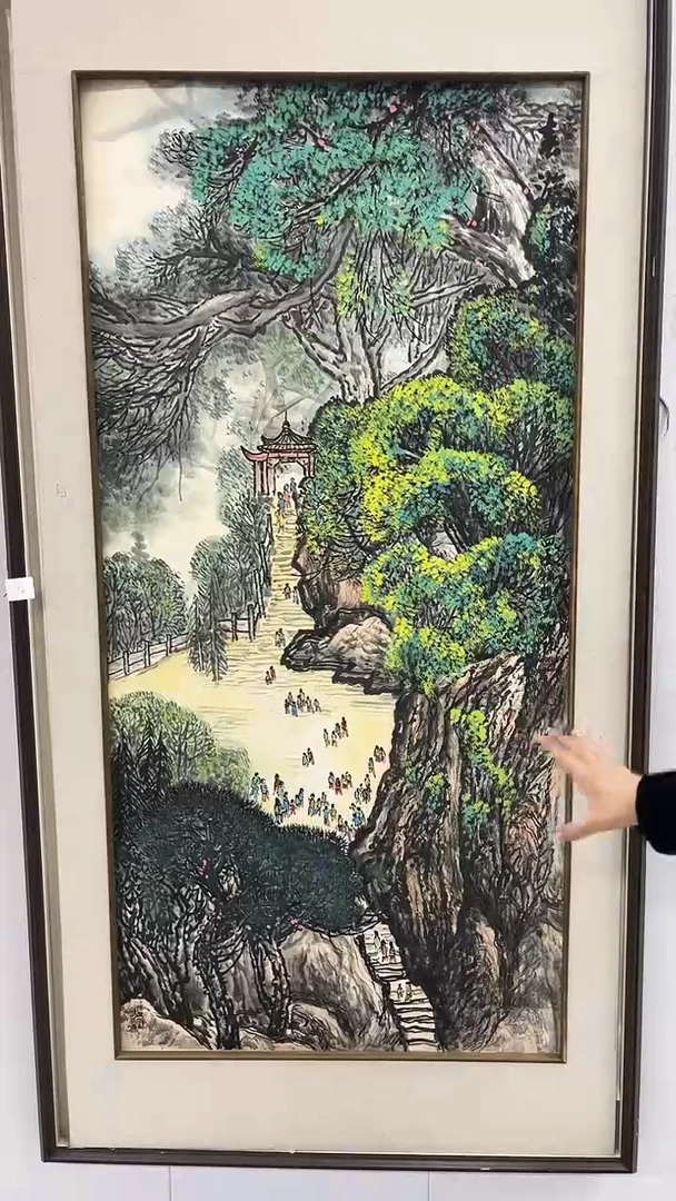 国画吴丽珠-8平尺-山水-带书