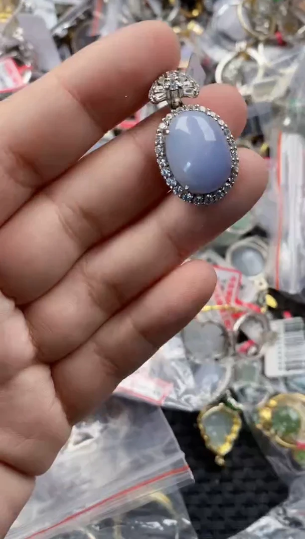 银S925镶嵌戒指翡翠11    9