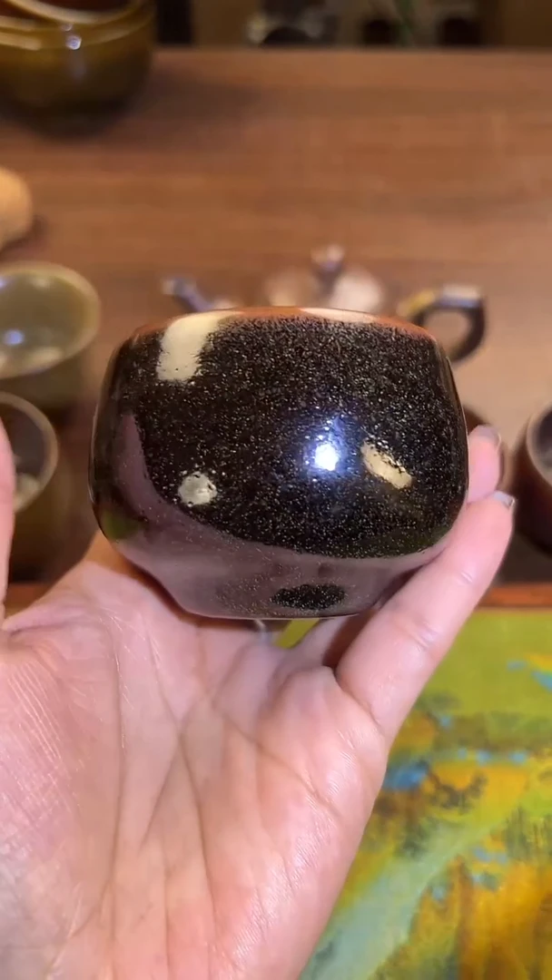 原矿窑变色的罗汉杯